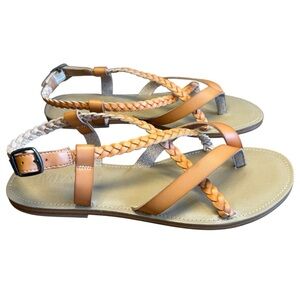 MIA Vaeda Women's Braided Sandals/Shoes. Size 10. New in box. Tan/Camel color.